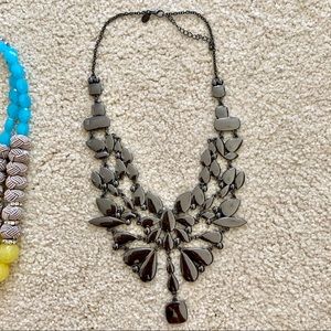 Dark Silver Statement Necklace